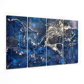 Marble 4 Pieces Mega Glass Wall Art (59"x36") | Insigne Art Design.